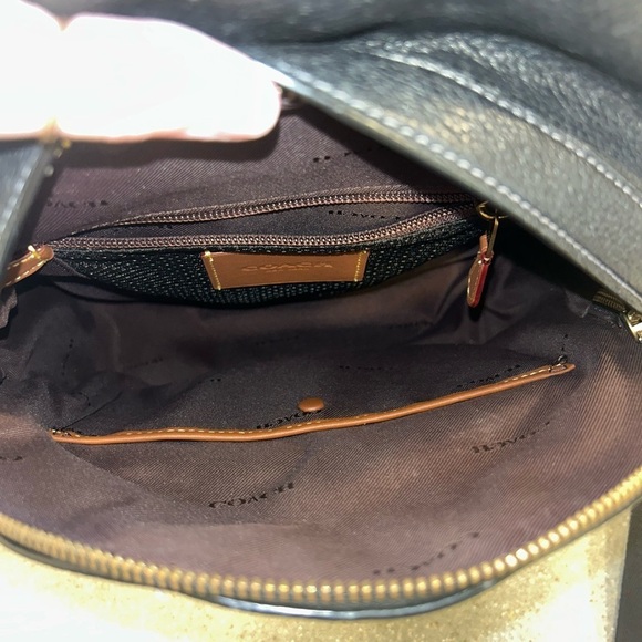 Coach Black Leather Backpack main image 12